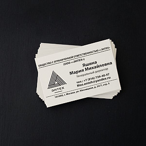 Наше портфолио - Дизайн визитки для ООО &quot;ЭНТЕХ&quot;