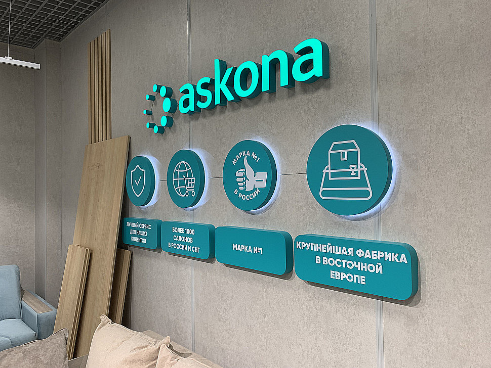 Наше портфолио - Наружная реклама для магазина матрасов "Askona" Наше портфолио - Наружная реклама для магазина матрасов "Askona"