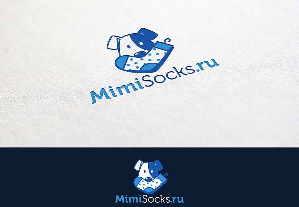 Наше портфолио - Логотип и фирменный стиль для &quot;MiniSocks&quot;